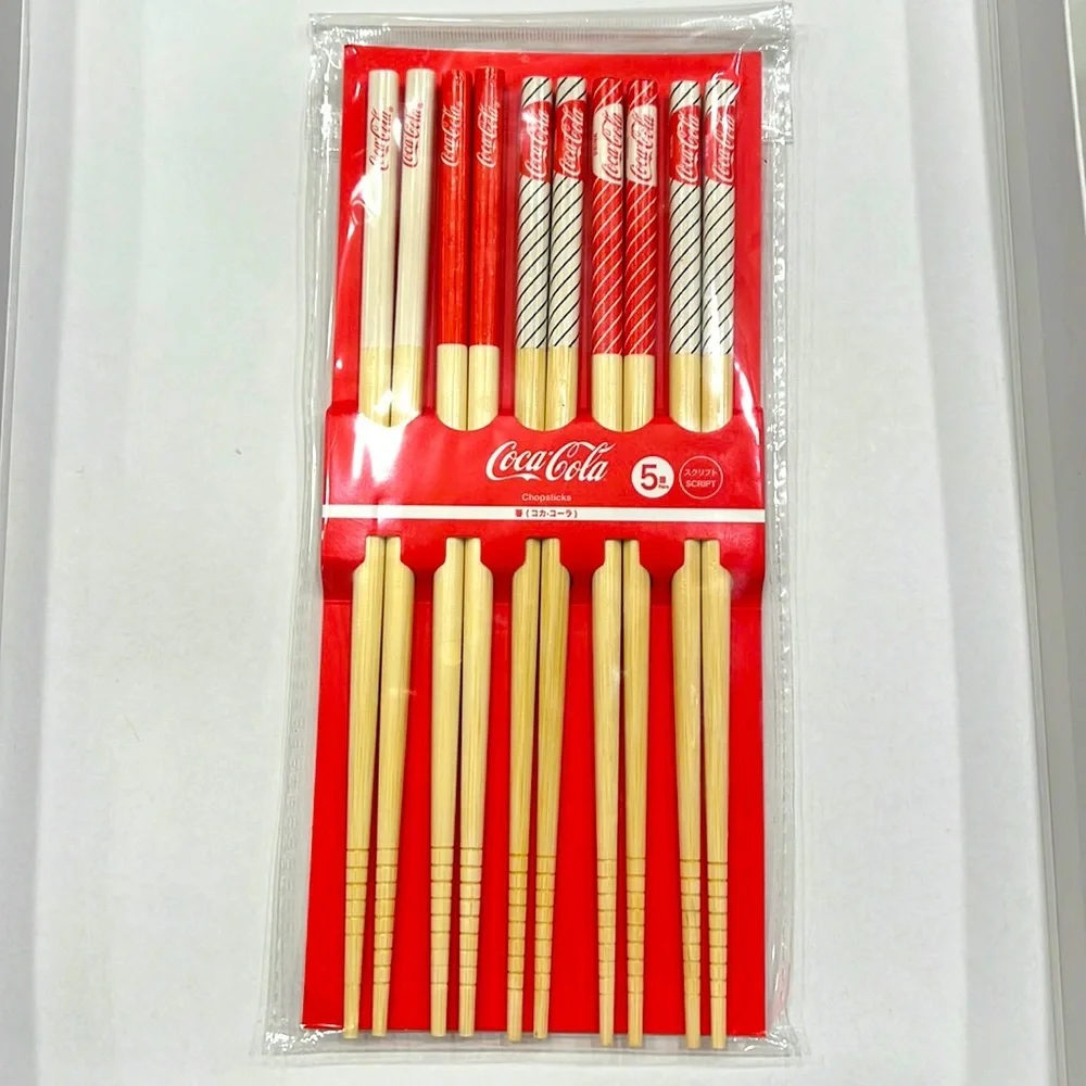 3 for $12🐥Coca Cola 5 pairs of chopsticks
